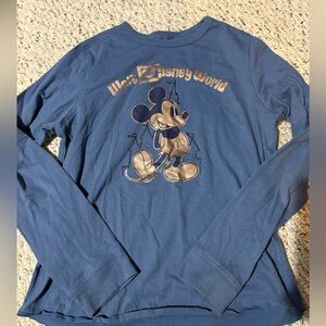 Blue Disney World Long Sleeve Shirt
